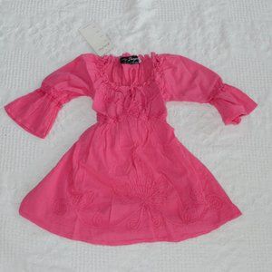 Gretty Zueger Girl's Embroidered Dress 3/4 Sleeve Size 2T